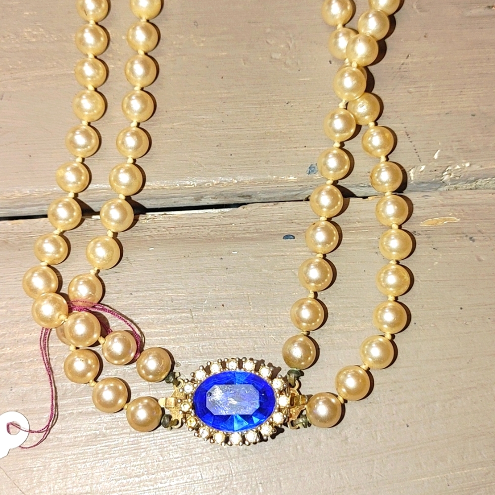 Antique faux pearl choker
